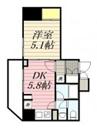 HF両国レジデンスイースト 6階1DKの間取り