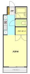 フィールドフジ 1Kの間取図画像