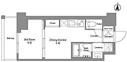 ウエリスアーバン住吉EAST 1DKの間取図画像
