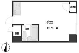 日興パレスビル渋谷 ワンルームの間取図画像