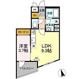 KADOYA 1LDKの間取図画像