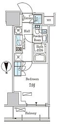 パークアクシス池袋 1Kの間取図画像