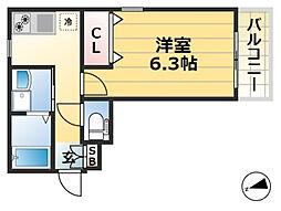 JR東海道・山陽本線 神戸駅 徒歩7分の賃貸アパート 1階1Kの間取り