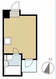 トップルーム品川NO2 ワンルームの間取図画像