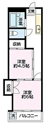 エクセルマンション 2階2Kの間取り
