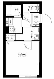 レクス大崎 1階1Kの間取り