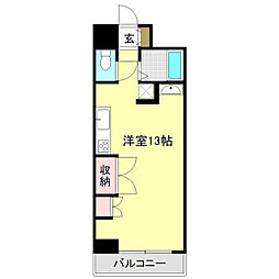 カーサローズ・ヴェール ワンルームの間取図画像