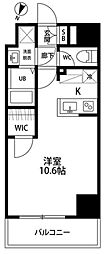 ルクレ池袋 1Kの間取図画像