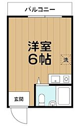 メゾンパークサイド ワンルームの間取図画像