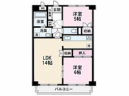 エミネンス寿豊 2LDKの間取図画像