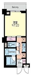 サンナッププラザ 1Kの間取図画像