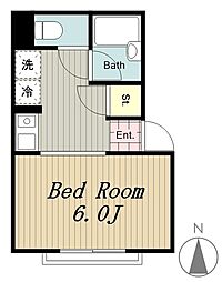 マンションKANNA　マンションカンナ 2階1Kの間取り