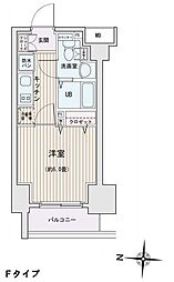 エスティメゾン錦糸町2 1Kの間取図画像