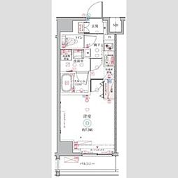 CREVISTA三ノ輪 1Kの間取図画像