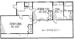 anju 2DKの間取図画像