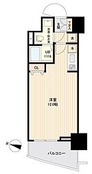 京成千葉線 千葉中央駅 徒歩3分の賃貸マンション 15階ワンルームの間取り
