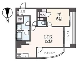 エスティメゾン笹塚 2階1LDKの間取り