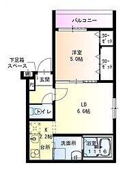 阪急宝塚本線 石橋阪大前駅 徒歩12分の賃貸アパート 2階1LDKの間取り