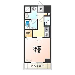 グレースエビス 1Kの間取図画像