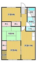 ダイチョウビル 3LDKの間取図画像