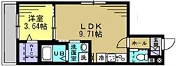 AJ幕張 1階1LDKの間取り