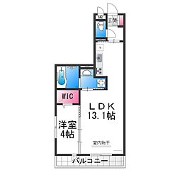パティオ鳳 1LDKの間取図画像