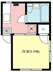 ラ・ファエル1 1Kの間取図画像