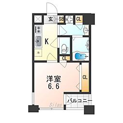 JR東海道・山陽本線 京都駅 徒歩7分の賃貸マンション 3階1Kの間取り