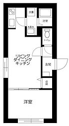 ZERDIA綾瀬 2階1LDKの間取り