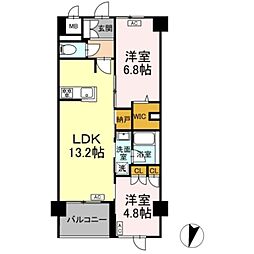 ロイジェント豊島園 2LDKの間取図画像