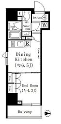ルフォンプログレ文京湯島 1DKの間取図画像