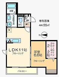 Belle Maison 雅 5階1LDKの間取り
