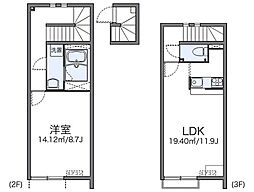 レオネクスト成宗 2階1LDKの間取り