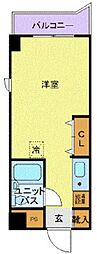 都営三田線 板橋本町駅 徒歩5分の賃貸マンション 4階ワンルームの間取り