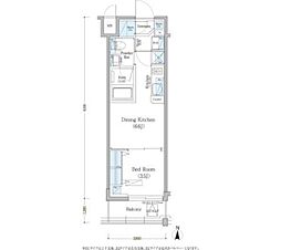 Urbanex深川住吉 1DKの間取図画像