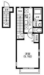 メゾン　エクリュ 2階1Kの間取り