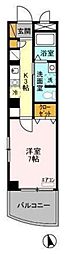 GOTO II 9階1Kの間取り