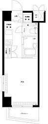 ルーブル早稲田 3階1Kの間取り