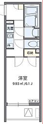 レオネクストローリエ 3階1Kの間取り