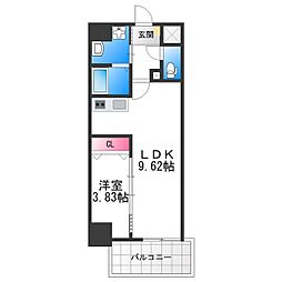リアライズ宿院 1LDKの間取図画像