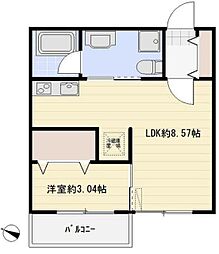 Avenir TamagawaGakuen 1階1LDKの間取り