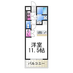 ReisHandler ワンルームの間取図画像