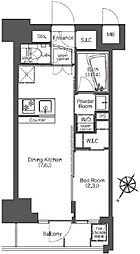 コンフォリア滝野川 6階1DKの間取り