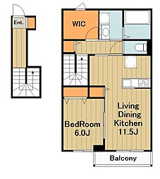 グランルーチェ 2階1SLDKの間取り