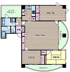 JR東西線 大阪城北詰駅 徒歩5分の賃貸マンション 11階3LDKの間取り
