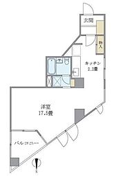 グランメール落合 ワンルームの間取図画像
