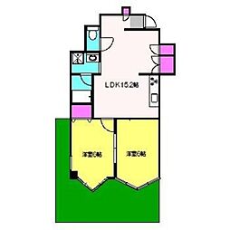 ディアアルテ 2LDKの間取図画像