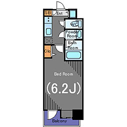 ガーラ・ヴィスタ大井仙台坂 10階1Kの間取り