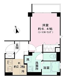 アデントロプラーノ西日暮里 1Kの間取図画像