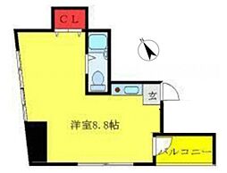 イーグル巣鴨 ワンルームの間取図画像